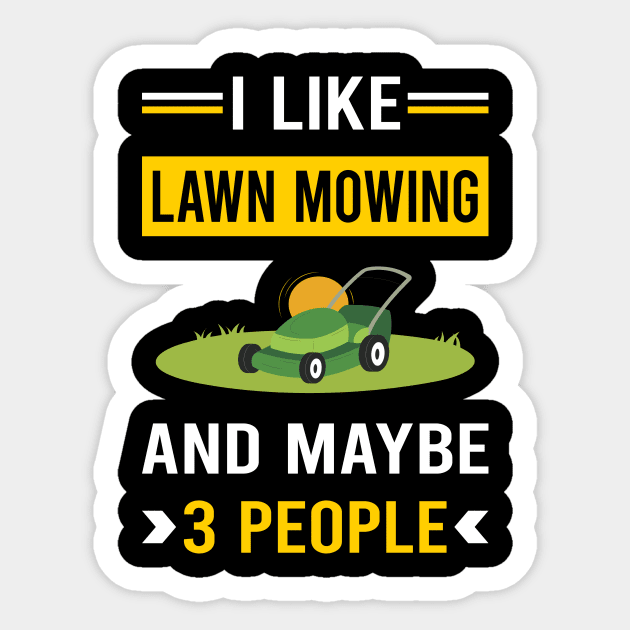 3 People Lawn Mowing Mower Lawnmower Sticker by Good Day